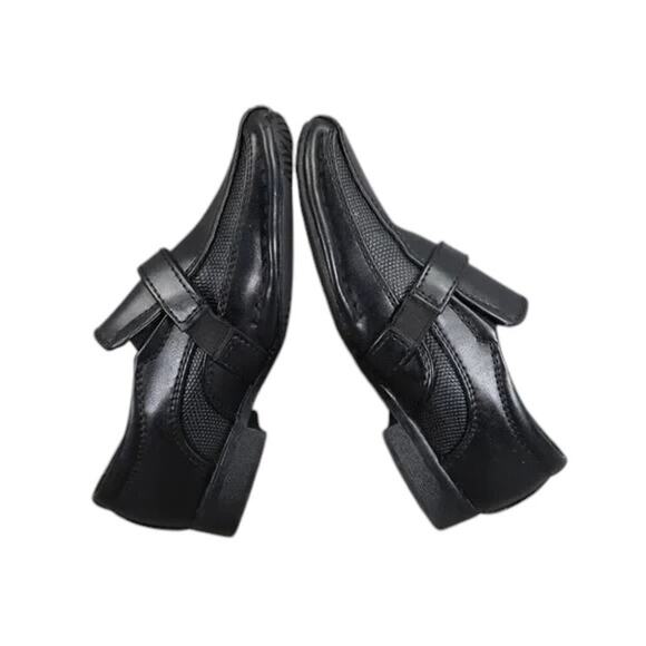 Bonafini Shoes Kids 7 Dress Loafers Slip On Leather Black Classic Toddler Boys - Picture 7 of 14